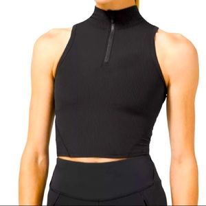 Lululemon Rib Zip Front Crop Run Tank- SZ 10
